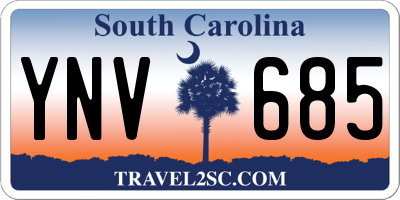 SC license plate YNV685