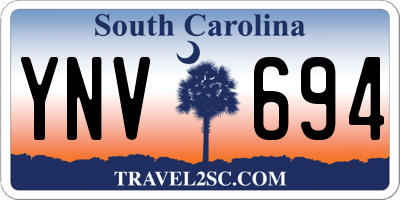 SC license plate YNV694