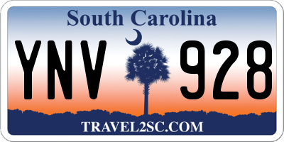 SC license plate YNV928