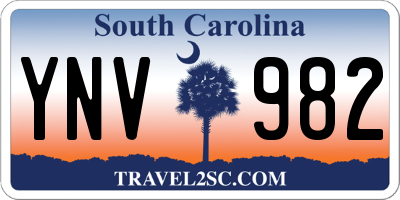 SC license plate YNV982
