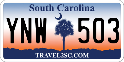 SC license plate YNW503