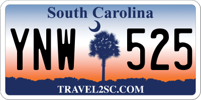 SC license plate YNW525