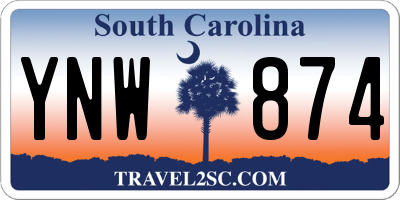 SC license plate YNW874