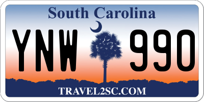 SC license plate YNW990