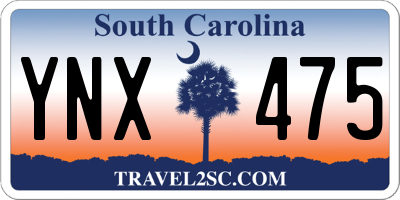 SC license plate YNX475