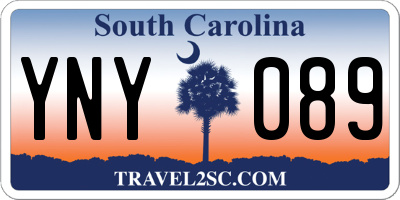SC license plate YNY089