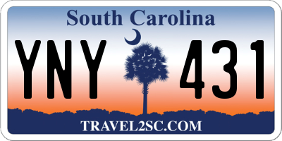 SC license plate YNY431