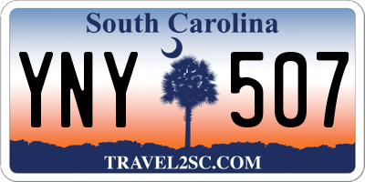SC license plate YNY507