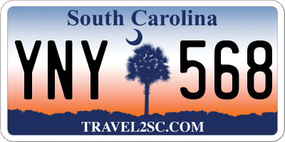 SC license plate YNY568