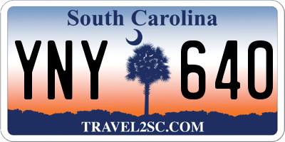 SC license plate YNY640