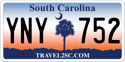 SC license plate YNY752