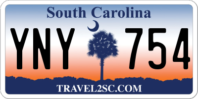 SC license plate YNY754