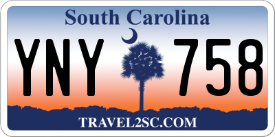 SC license plate YNY758