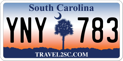SC license plate YNY783