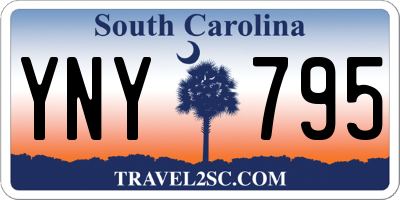SC license plate YNY795