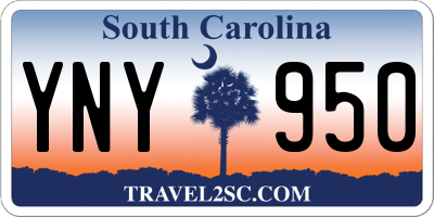 SC license plate YNY950