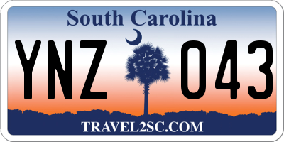 SC license plate YNZ043