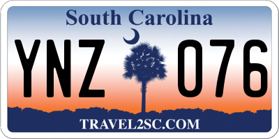 SC license plate YNZ076