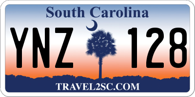 SC license plate YNZ128