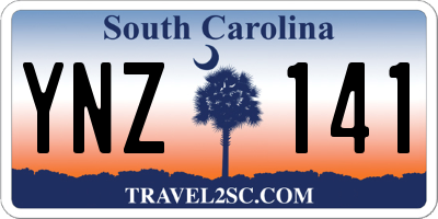 SC license plate YNZ141
