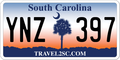 SC license plate YNZ397