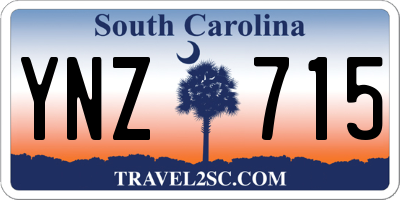 SC license plate YNZ715