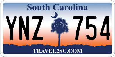 SC license plate YNZ754