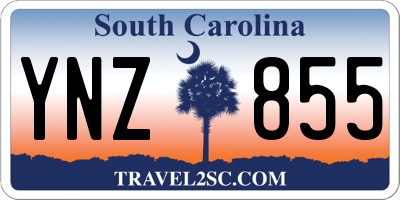 SC license plate YNZ855