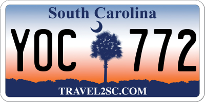SC license plate YOC772