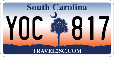 SC license plate YOC817