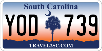 SC license plate YOD739