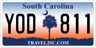 SC license plate YOD811