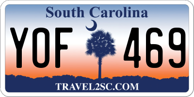 SC license plate YOF469
