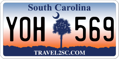 SC license plate YOH569