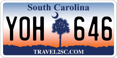 SC license plate YOH646