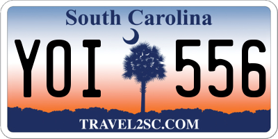 SC license plate YOI556