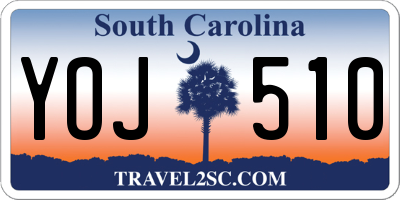 SC license plate YOJ510