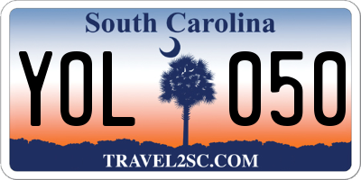 SC license plate YOL050