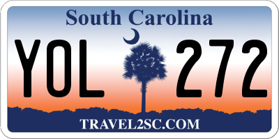 SC license plate YOL272