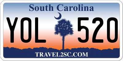 SC license plate YOL520