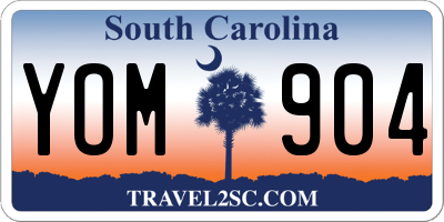 SC license plate YOM904