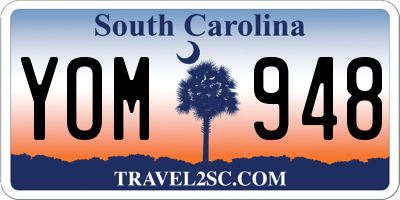 SC license plate YOM948