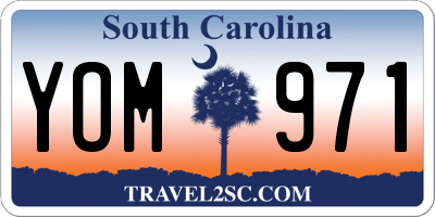 SC license plate YOM971