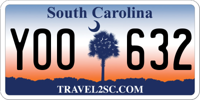 SC license plate YOO632
