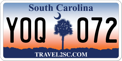SC license plate YOQ072