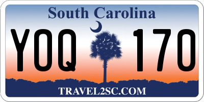 SC license plate YOQ170