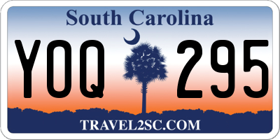 SC license plate YOQ295
