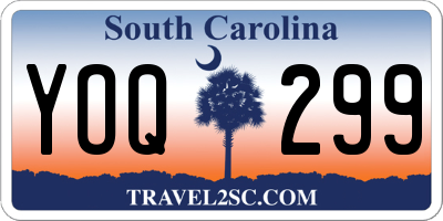 SC license plate YOQ299