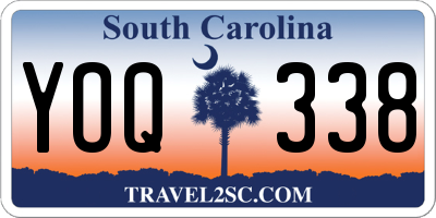 SC license plate YOQ338
