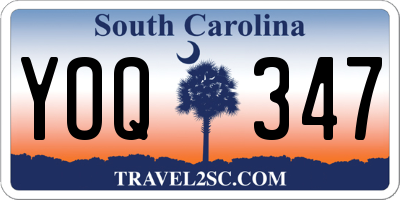 SC license plate YOQ347